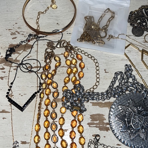 Lot MCM + Costume Jewelry Monet Avon ART unmarked crystal necklace bracelet - Picture 6 of 16